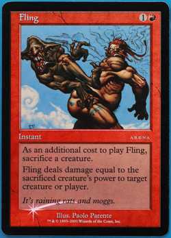 Fling (Arena Promo) FOIL PLD MTG MAGIC CARD (501067) ABUGames - Image 1