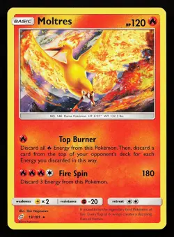 Moltres 19/181 Holo Rare Team Up Pokemon Card - Image 1