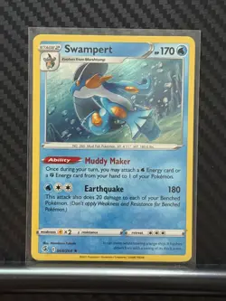 Swampert Holo Fusion Strike NM Foil Pokemon TCG Card 64/264 - Image 1