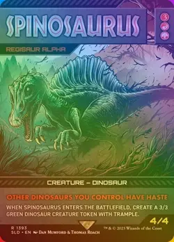 Regisaur Alpha "Spinosaurus" - Rainbow Foil Extended Art SLD NM MTG - Image 1