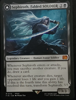 Magic The Gathering Final Fantasy Sephiroth, Fabled SOLDIER M 0115 Mint Non Foil - Image 1