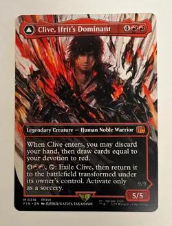 CLIVE, IFRIT'S DOMINANT BORDERLESS MAGIC THE GATHERING MINT FINAL FANTASY MYTHIC - Image 1