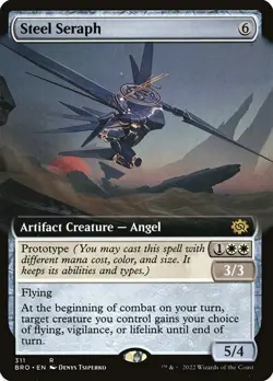 Steel Seraph Extended Art Regular - The Brothers' War MTG-NM - Image 1