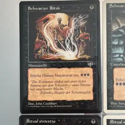 MTG Magic The Gathering 4x Dark Ritual Playset NM Spanish and German - Image 2