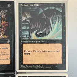 MTG Magic The Gathering 4x Dark Ritual Playset NM Spanish and German - Image 3