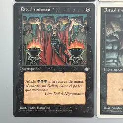 MTG Magic The Gathering 4x Dark Ritual Playset NM Spanish and German - Image 5