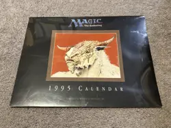 Original Vintage 1995 Magic The Gathering Wall Calendar MTG RARE Factory Sealed - Image 1
