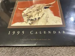 Original Vintage 1995 Magic The Gathering Wall Calendar MTG RARE Factory Sealed - Image 4