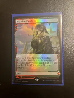 Wooded Foothills Zendikar Rising Expeditions Foil Near Mint Magic The Gathering - Image 1