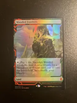 Wooded Foothills Zendikar Rising Expeditions Foil Near Mint Magic The Gathering - Image 2