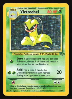 Pokemon Victreebel 14/64 WotC Jungle Holo Rare HP - Image 1