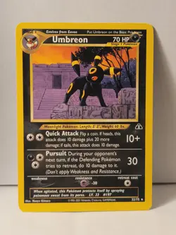 Umbreon Neo Discovery Non Holo Rare 32 32/75 Pokemon Tcg 2001 - Image 1