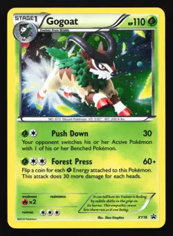 Pokemon Gogoat XY16 XY Cosmos Holo Black Star Promo LP - Image 1