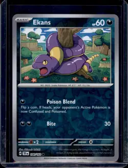 Ekans SV05: Temporal Forces Pokemon #100/162 Reverse Holo NM+ - Image 1
