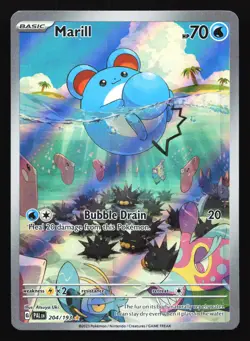 Pokemon Marill 204/193 Paldea Evolved Illustration Rare Full Art Holo LP - Image 1