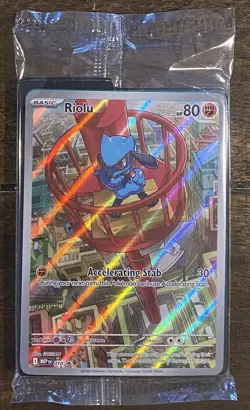 Pokemon Mega Evolution Riolu Black Star Promo Sealed #010 - Image 1