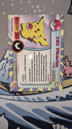 Topps Pokemon TV Animation Edition Series 1 Holo Foil #25 Pikachu NM Near Mint - Image 2