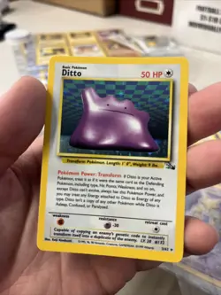 Ditto 3/62 Fossil Holo-NM Unlimited Edition Pokemon TCG 1999 WOTC - Image 1