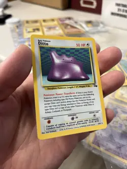 Ditto 3/62 Fossil Holo-NM Unlimited Edition Pokemon TCG 1999 WOTC - Image 2