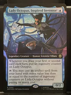 Lady Octopus, Inspired Inventor FOIL EXTENDED #252 NM/M MTG Spiderman Magic Card - Image 1