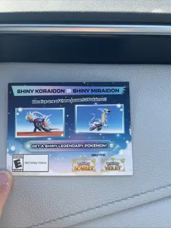 Shiny Koraidon & Miraidon Pokemon Scarlet Violet Code Card - Gamestop - Image 1