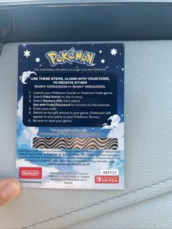 Shiny Koraidon & Miraidon Pokemon Scarlet Violet Code Card - Gamestop - Image 2