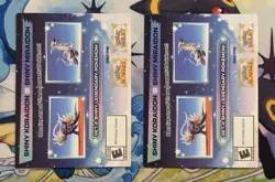 Shiny Koraidon & Miraidon Pokemon Scarlet Violet Code Card - Gamestop - Image 1