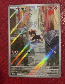 Pokemon TCG Litleo IR 139/132 Illustration Rare Pokemon Card Mega Evolutions - Image 1