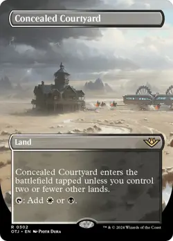 MTG Concealed Courtyard (Borderless) [Outlaws of Thunder Junction] Near Mint Mag - Image 1