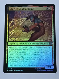 MTG Universes Beyond: Spider-man Scarlet Spider, Kaine Foil 0143 NM - Image 1