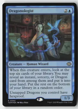 MTG - Dragonologist FOIL R Tarkir: Dragonstorm 42 LP-NM - Image 1