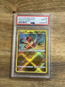 GRADED PSA 10 2023 Pokemon SWSH Radiant Eternatus Crown Zenith #105 - Image 1