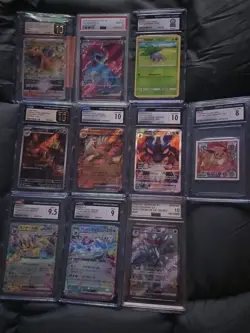 Graded Pokemon Card and Sticker Lot! - Image 1