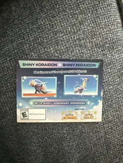 Shiny Koraidon & Miraidon Pokemon Scarlet Violet Code Card - Gamestop - Image 1