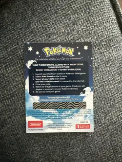 Shiny Koraidon & Miraidon Pokemon Scarlet Violet Code Card - Gamestop - Image 2