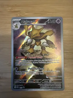 NEW Alakazam 009 Mega Evolution Pokemon Center Stamped Promo NM - Image 1