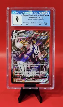 RAPID STRIKE URSHIFU VMAX 088/163 - POKEMON TCG HOLO BATTLE STYLES 2021 CGC 9 - Image 1