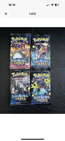 Pokemon Fusion Strike And shining Fates. 4 Packs Each. 8 Packs Total. - Image 2