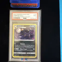 2021 Pokemon SWSH BSP #129 Umbreon-Holo Evolving Skies Three.PK.Blist. PSA9 MINT - Image 4