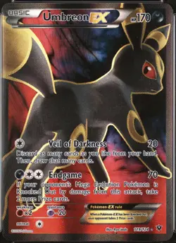 Umbreon EX - 119/124 - Full Art Ultra Rare, Fates Collide- Pokemon Card LP/NM - Image 1