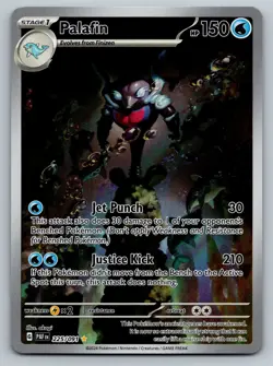 Palafin 2024 Paldean Fates Full Art Illustration Rare Pokemon Card 225/091 (NM) - Image 1