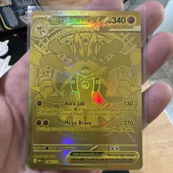 Mega Lucario EX 188/132 Hyper Rare Mega Evolutions NM Pack Fresh Gold Card - Image 2