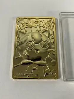 VINTAGE Burger King Pokemon #39 Jigglypuff 23k Gold Plated card 1999 with Coa - Image 2