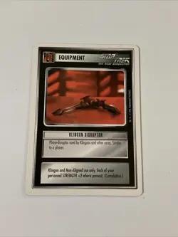 Star Trek CCG Equipment Klingon Disruptor Card - Image 1