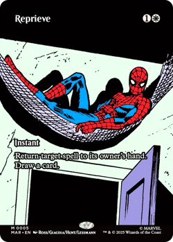 MTG Reprieve 5 Mythic Foil Borderless Marvel Universe Spider-Man - Image 1