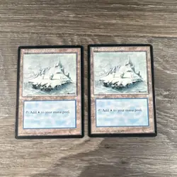X2 MTG Snow-Covered Island #371 LP Ice Age 1995 - Image 1