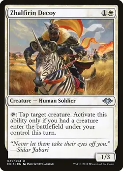 Zhalfirin Decoy 39 MH1 MTG White Human Soldier Uncommon 2019 Canavan EN - Image 1