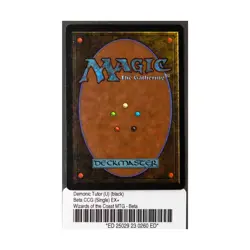 WOTC MtG Beta Demonic Tutor (U) EX+ - Image 2
