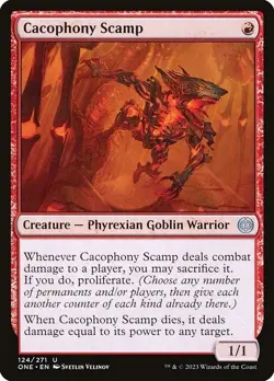 Cacophony Scamp 1x MtG Phyrexia: All Will Be One SP/NM - Image 1