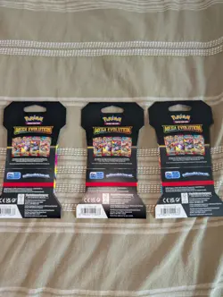 Pokemon TCG Mega Evolution Sleeved Booster Pack Sealed Lot Of 3 - Image 2